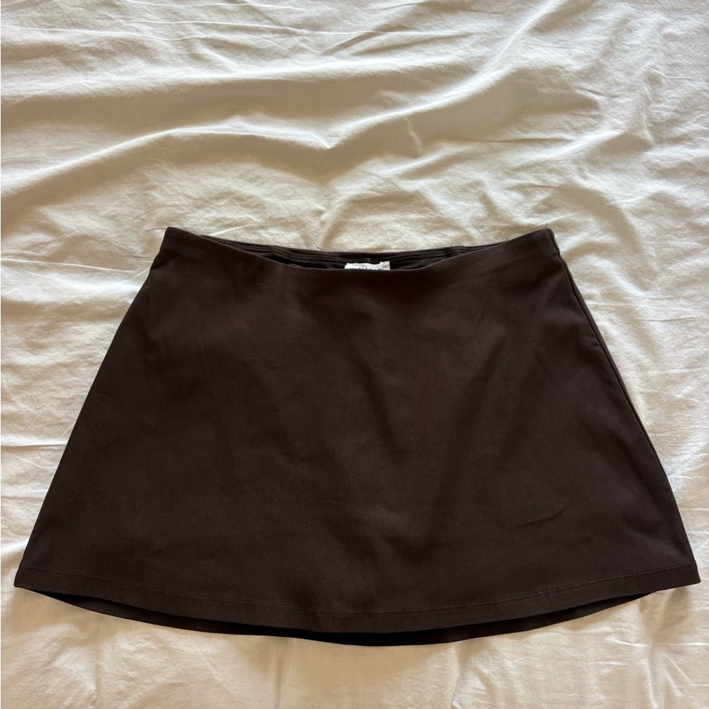 Garage Brown Mini Skirt
